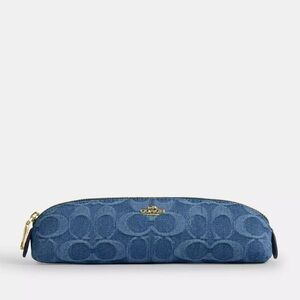 Coach Pencil Case In Signature Denim